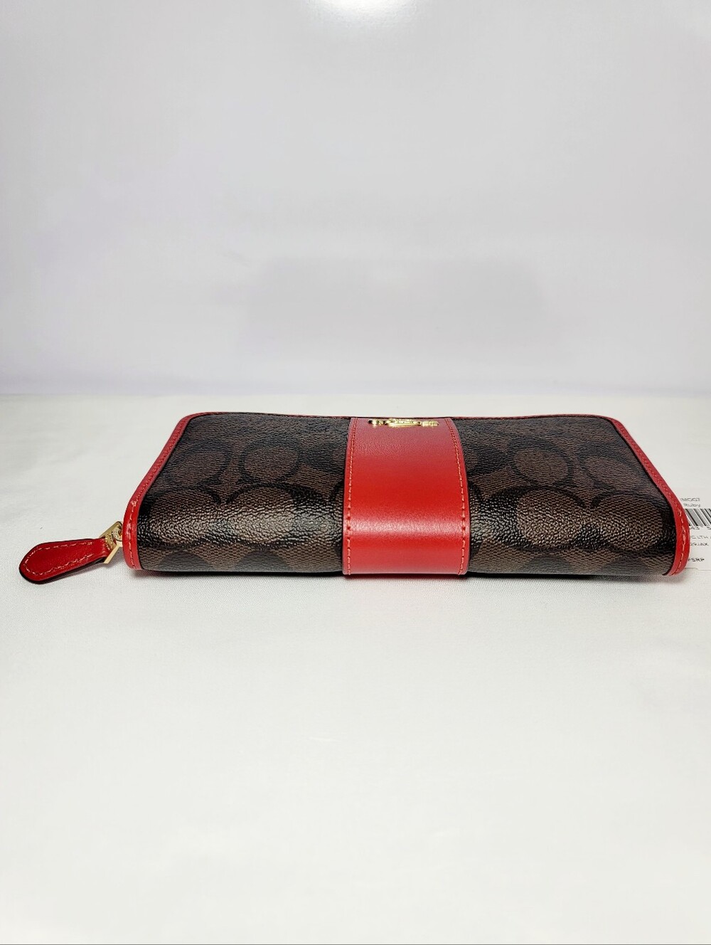 Coach Accordian zip Leather Brown Ruby Long wallet - Picture 9 of 16